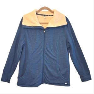 Free2Be Sherpa-Lined Full Zip Funnel Neck Jacket Size XL